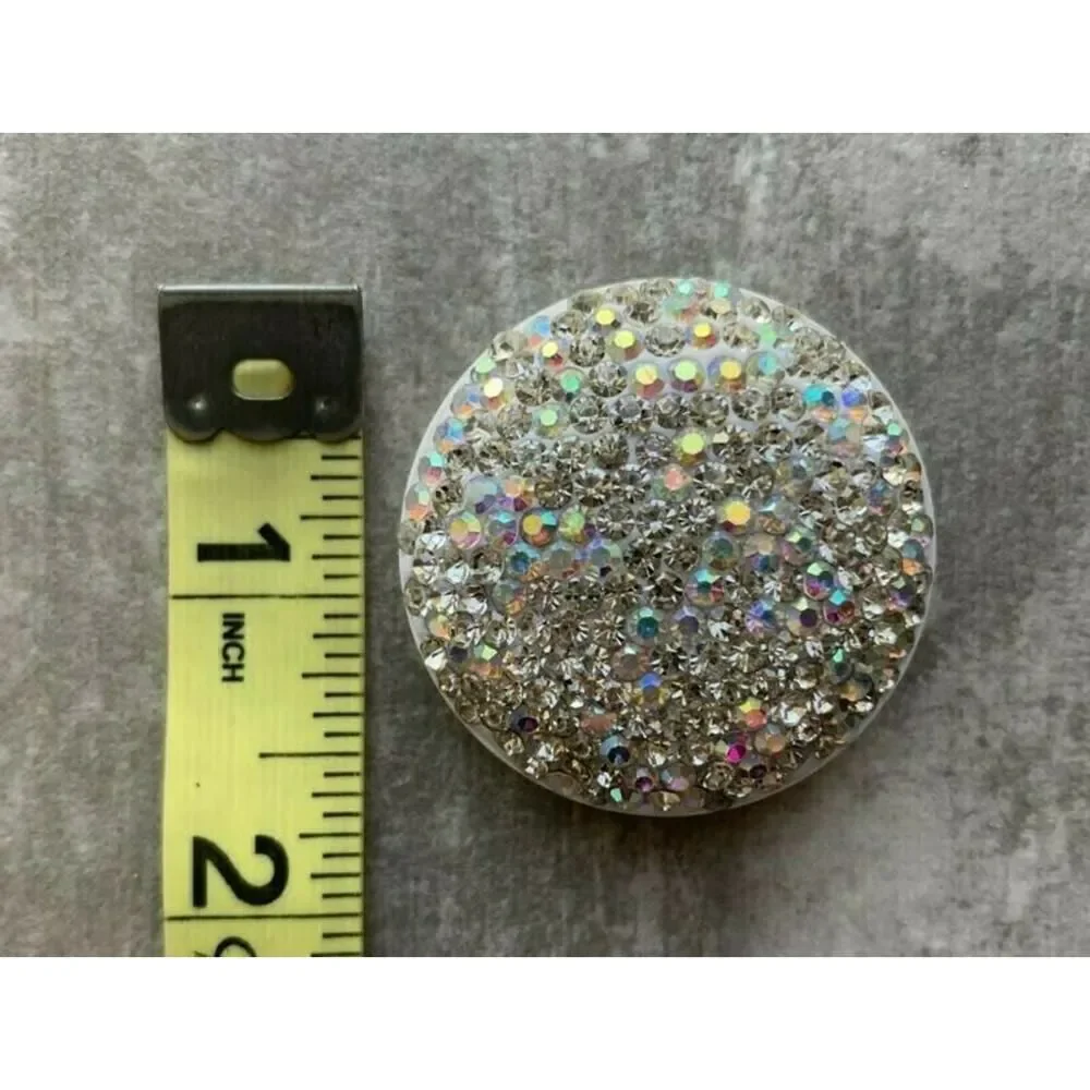 iPhone Samsung Stand Rhinestone Grip Accessory Round Holder NEW Luxury Crystal